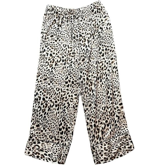 Victoria’s Secret Satin Leopard Animal Print Pants Size Large - Picture 2 of 5